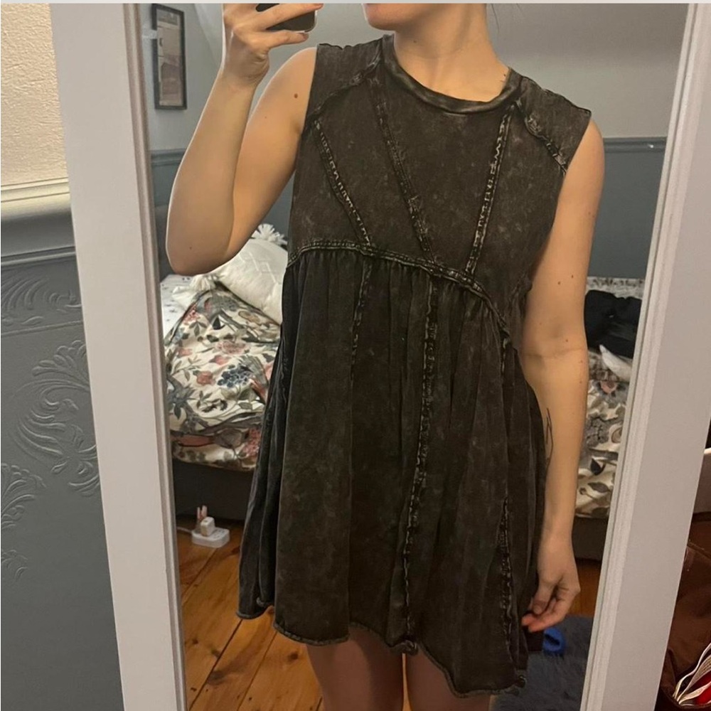 Urban Outfitters Edgy Black Sleeveless Sundress